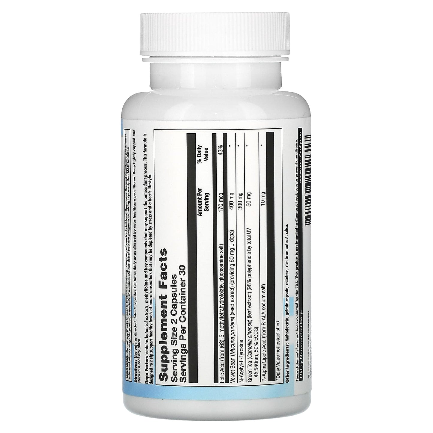 Nutra BioGenesis, Dopa Factors, 60 Capsules UPC 812806102617 | HiLife Vitamins