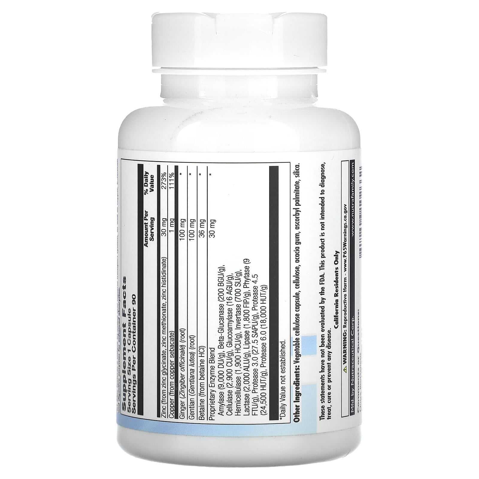 Nutra BioGenesis, Tri Zinc, 90 Vegatable Capsules UPC 812806102662 | HiLife Vitamins
