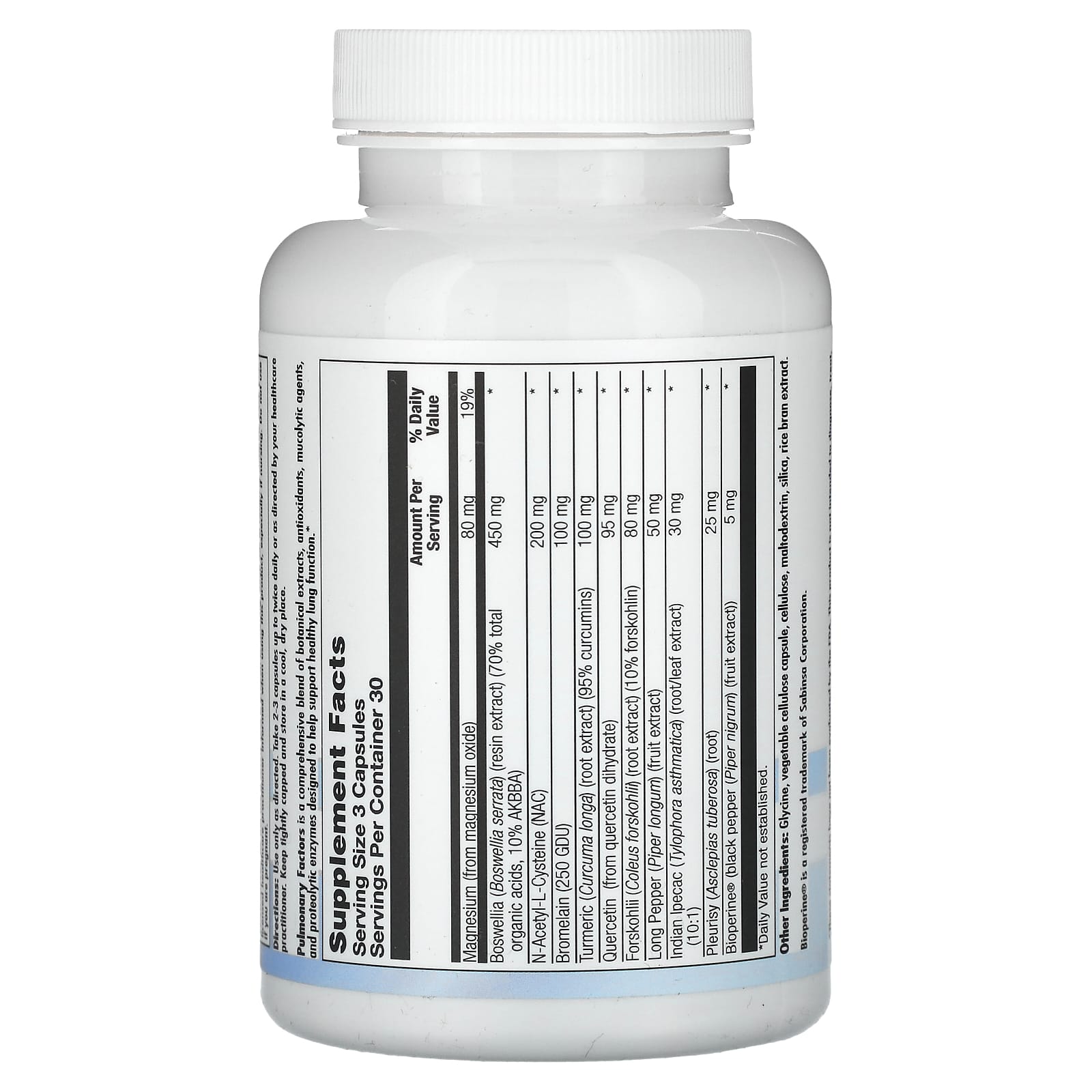 Nutra BioGenesis, Pulmonary Factors, 90 Vegatable Capsules UPC 812806102693 | HiLife Vitamins