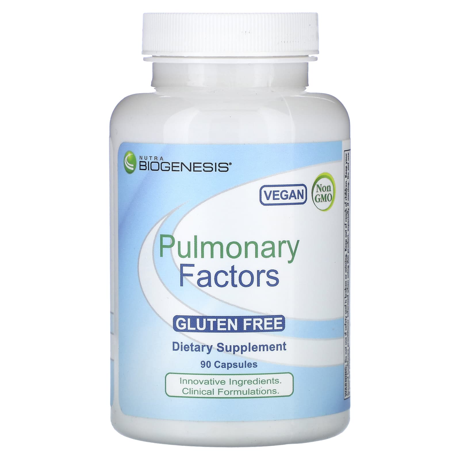 Nutra BioGenesis, Pulmonary Factors, 90 Vegatable Capsules UPC 812806102693 | HiLife Vitamins
