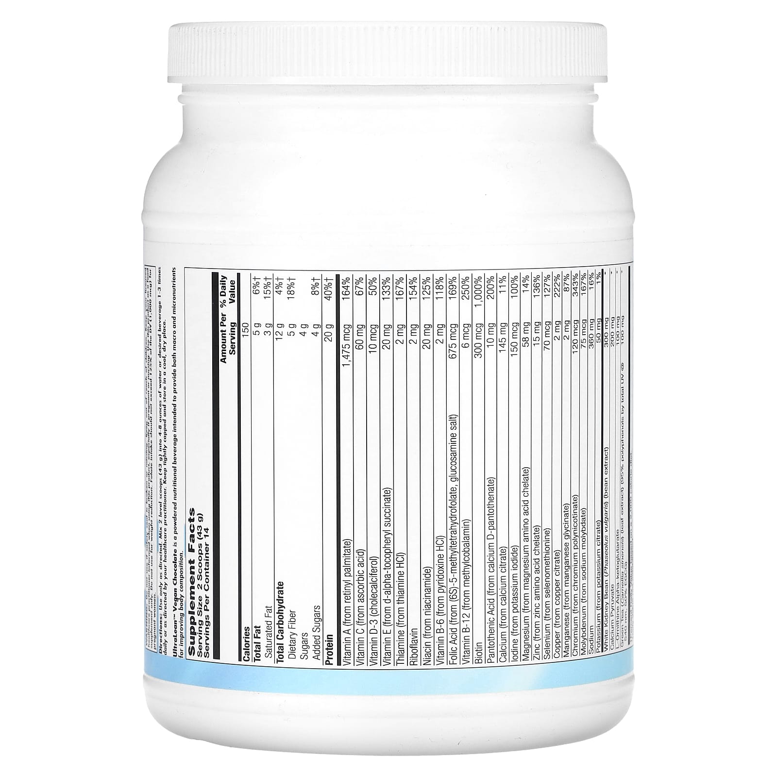 Nutra BioGenesis, UltraLean Vegan, 1.4 Lbs UPC 812806104260 | HiLife Vitamins