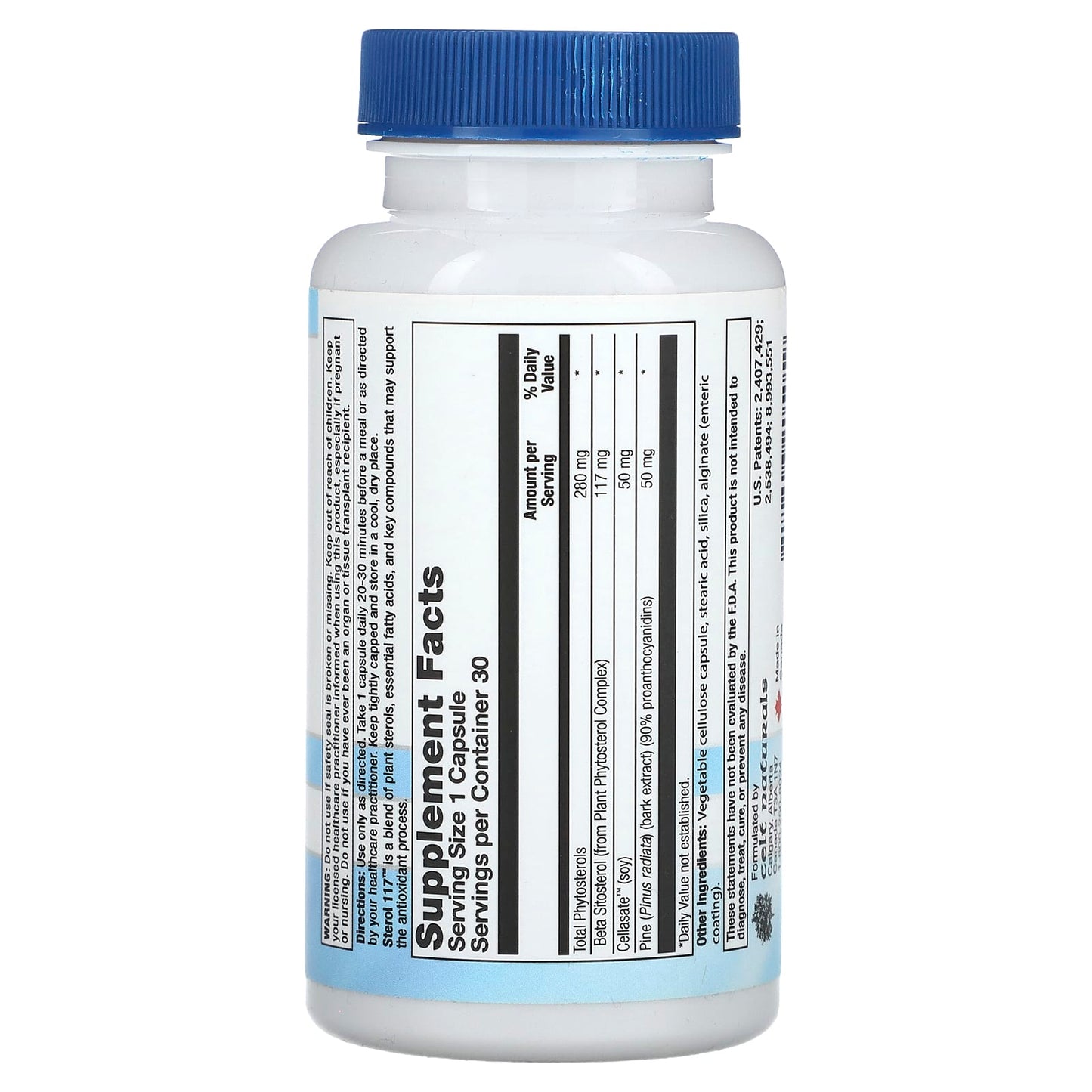 Nutra BioGenesis, Sterol 117, 30 Vegatable Capsules UPC 812806205059 | HiLife Vitamins