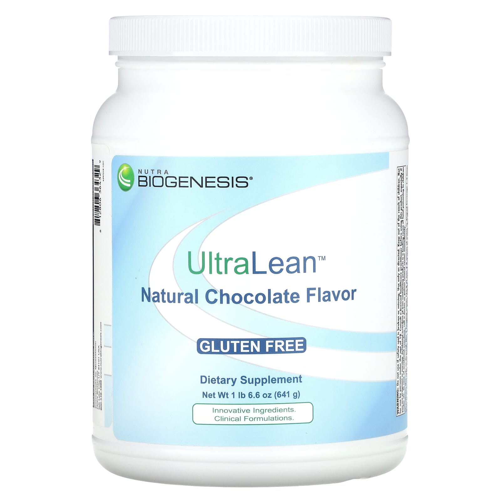 Nutra BioGenesis, UltraLean, Natural Chocolate, 1 lb 6.6 oz (641 g) UPC 812806364329 | HiLife Vitamins