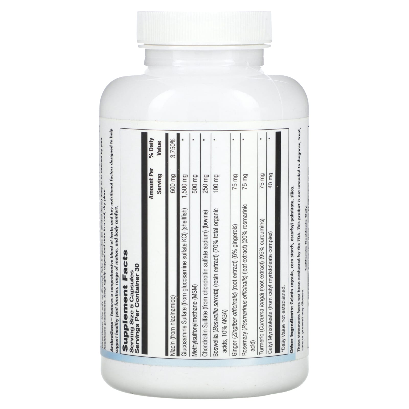 Nutra BioGenesis, ArthroGenx Capsules, 150 Vegatable Capsules UPC 812806387557 | HiLife Vitamins