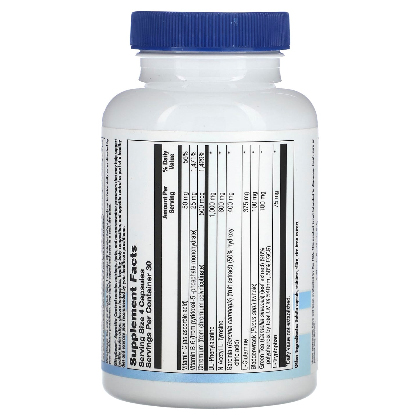 Nutra BioGenesis, UltraLean Appetite Control, 120 Vegatable Capsules UPC 812806412419 | HiLife Vitamins