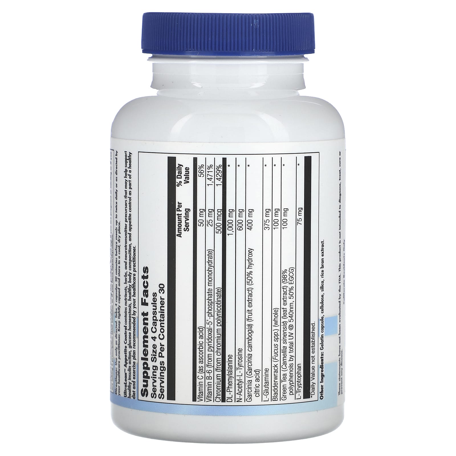 Nutra BioGenesis, UltraLean Appetite Control, 120 Vegatable Capsules UPC 812806412419 | HiLife Vitamins