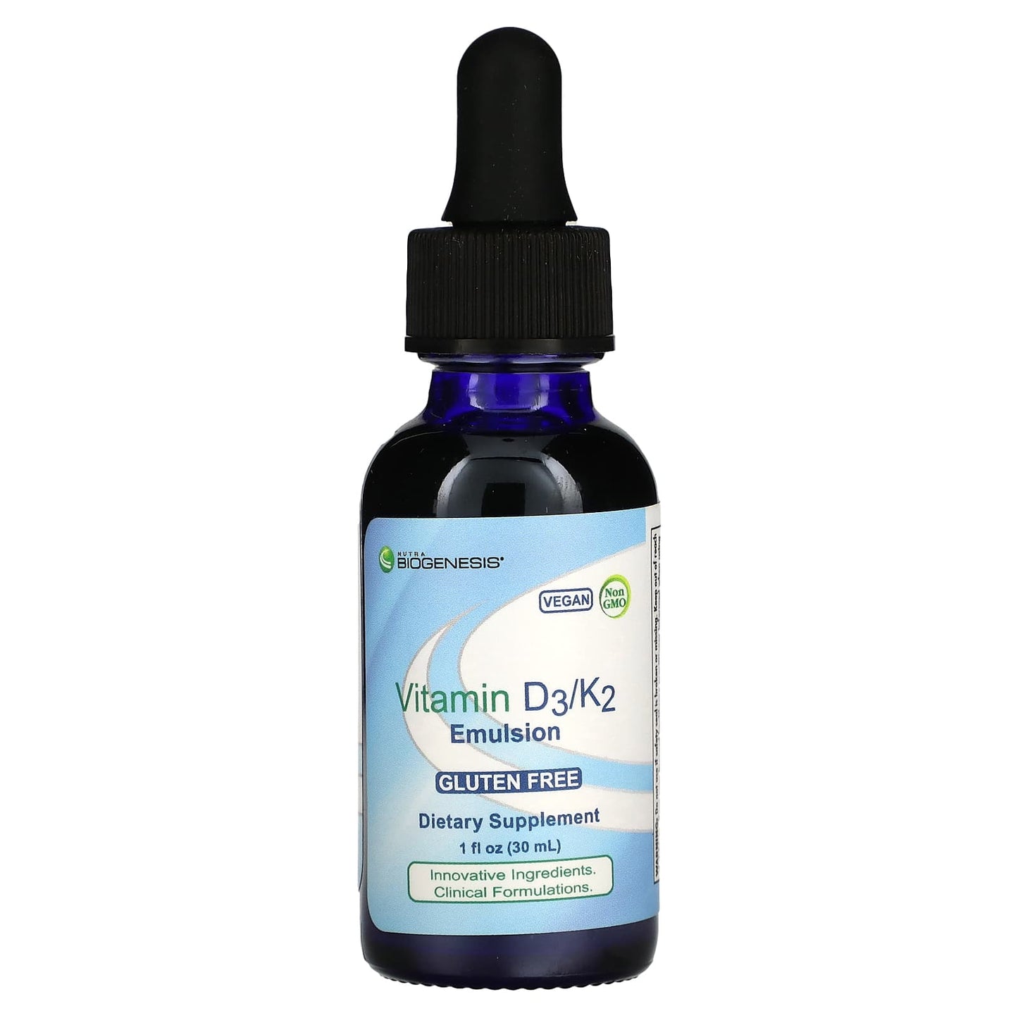 Nutra BioGenesis, Vitamin D3-K2 Emulsion, 1 Oz Drops UPC 812806428700 | HiLife Vitamins