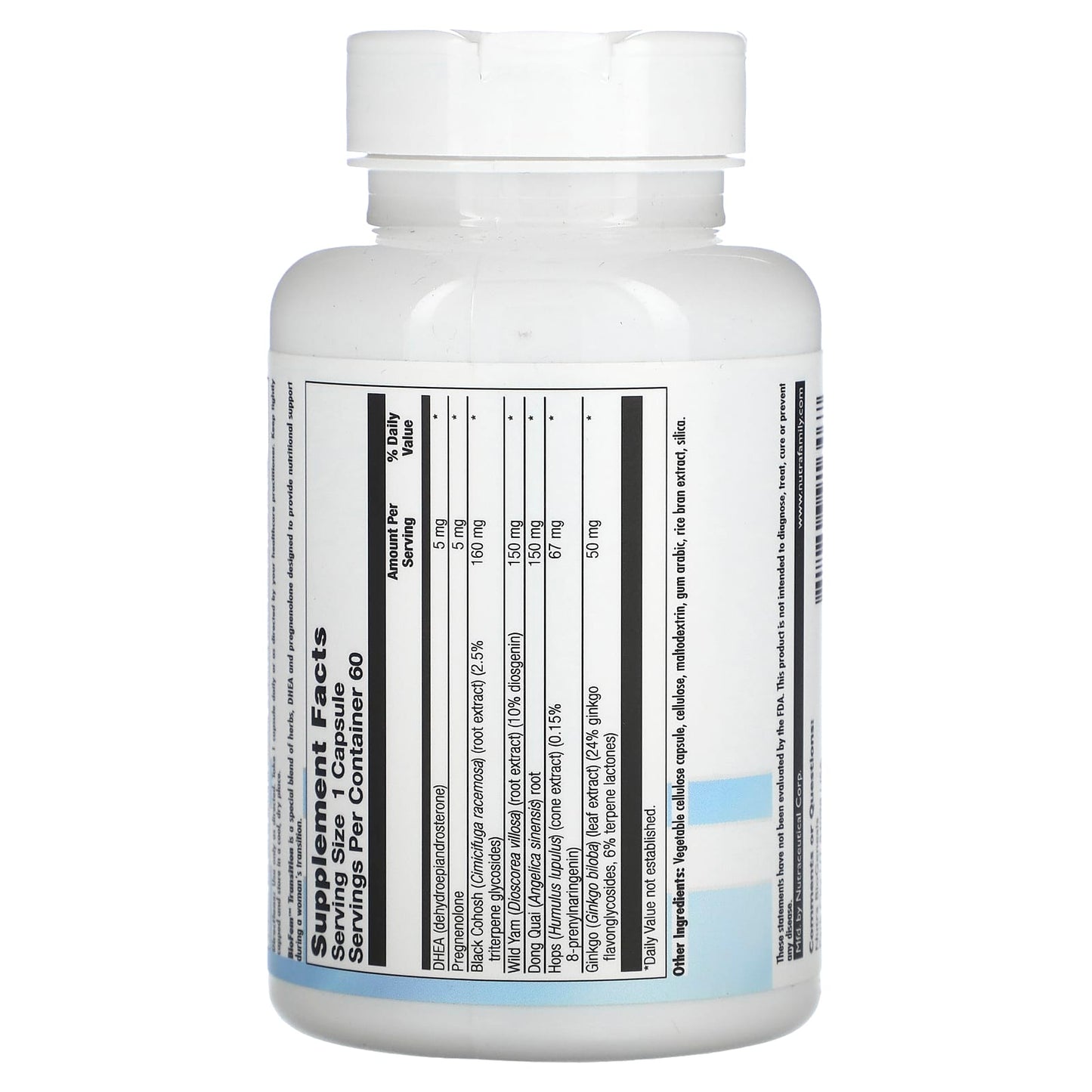 Nutra BioGenesis, BioFem Transition, 60 Vegatable Capsules UPC 812806916467 | HiLife Vitamins