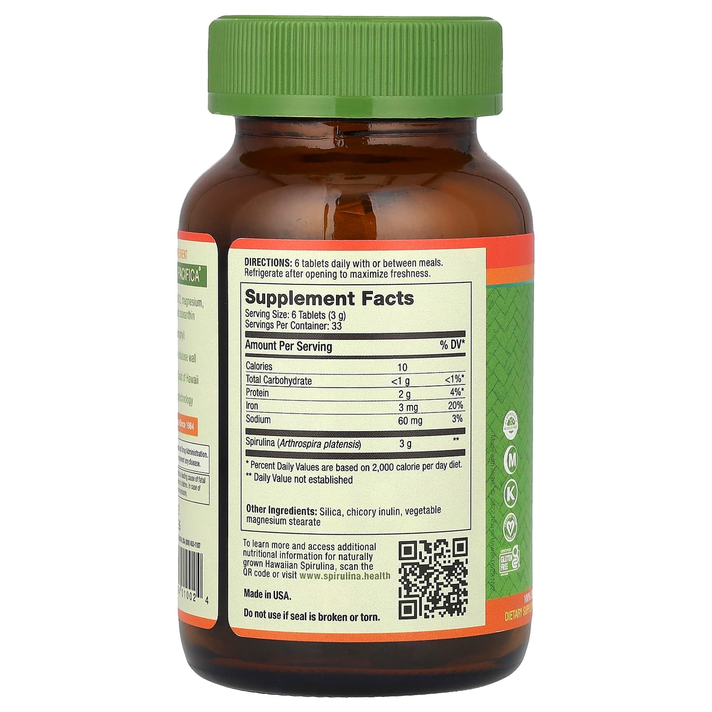 Nutrex Hawaii, Hawaiian Spirulina 500mg, 200 Tablets UPC 732894010024 | Hilife Vitamins