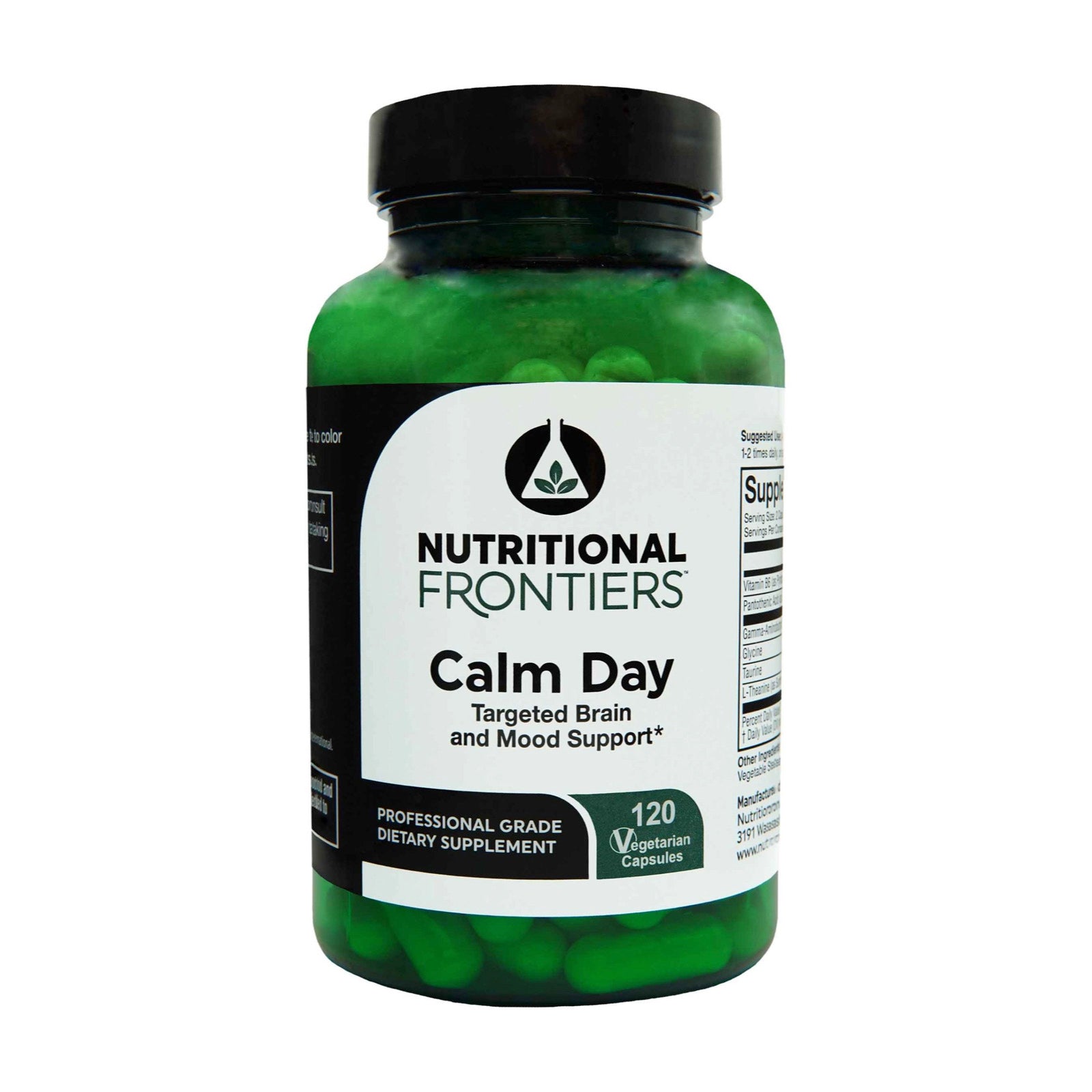 Nutritional Frontiers, Calm Day, 120 Vegetarian Capsules UPC 815317010488 | HiLife Vitamins