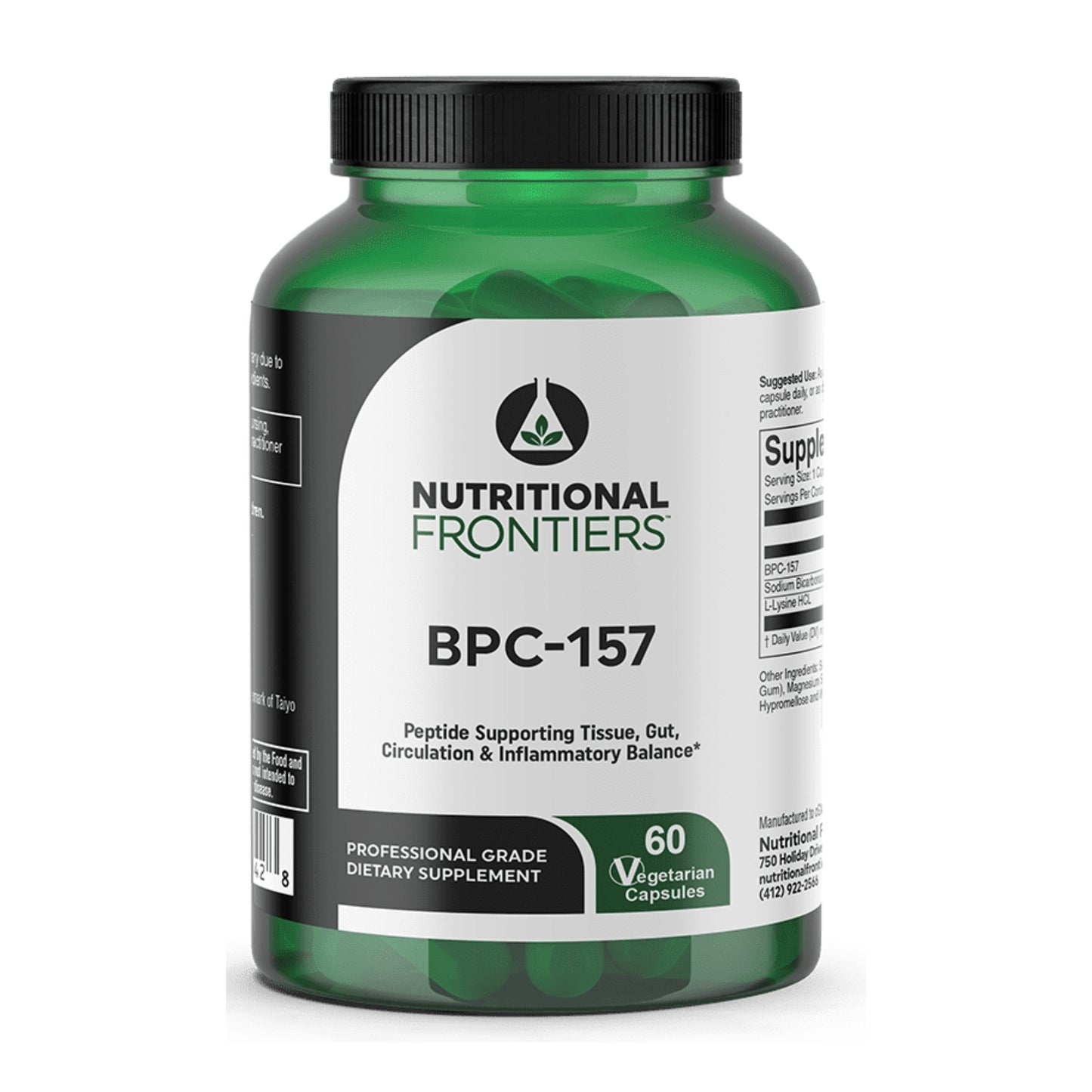 Nutritional Frontiers, BPC-157, 60 Vegetarian Capsules UPC 815317016428 | Hilife Vitamins