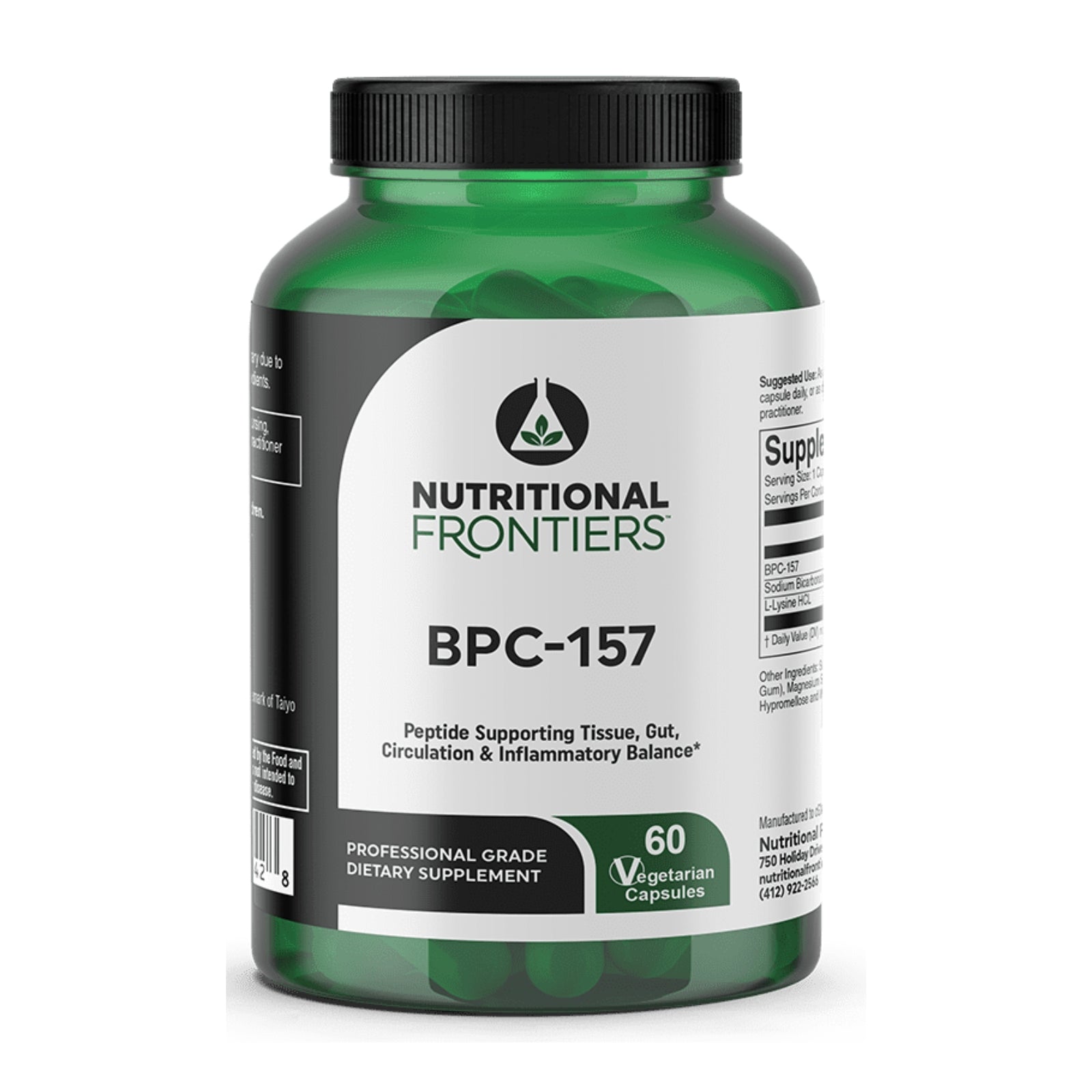 Nutritional Frontiers, BPC-157, 60 Vegetarian Capsules UPC 815317016428 | Hilife Vitamins