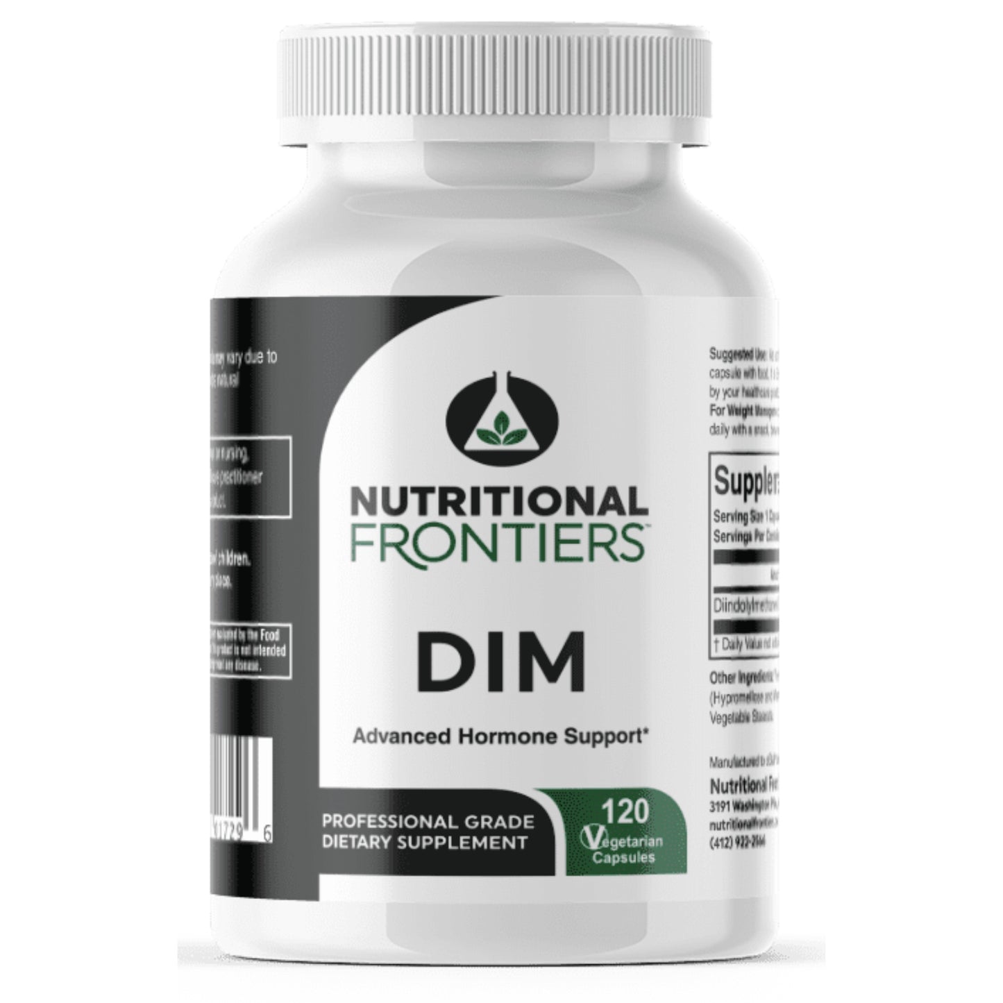 Nutritional Frontiers, DIM, 120 Vegetarian Capsules UPC 815317017296 | Hilife Vitamins