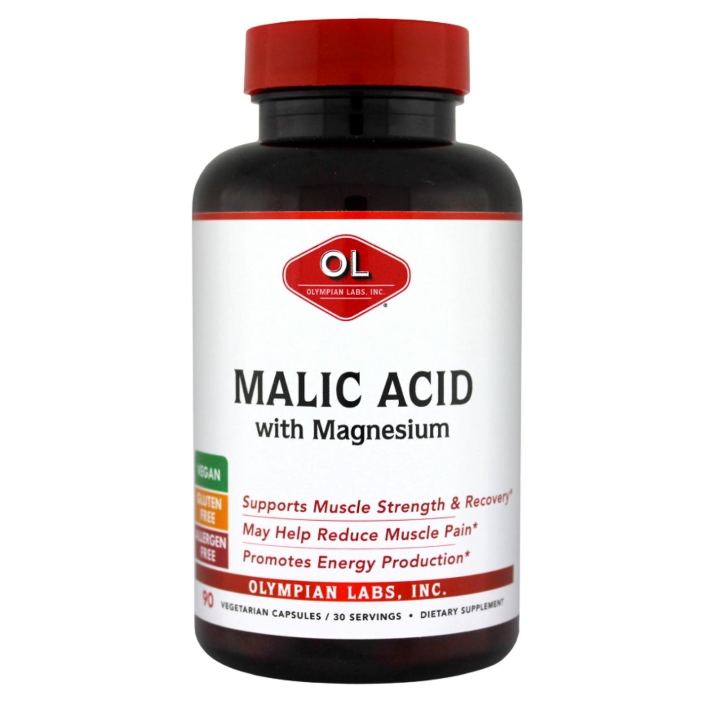 Olympian Labs, Malic Acid, 90 Capsules UPC 710013003096 | Hilife Vitamins