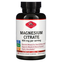Olympian Labs, Magnesium Citrate 400mg, 100 Capsules UPC 710013003966 | HiLife Vitamins