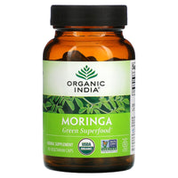 Organic India, Organic Moringa, 90 Vegetarian Capsules UPC 801541508174 | Hilife Vitamins