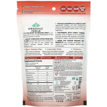 Organic India, psyllium pre & probiotic fiber orange, 10 Oz UPC 801541517275 | HiLife Vitamins