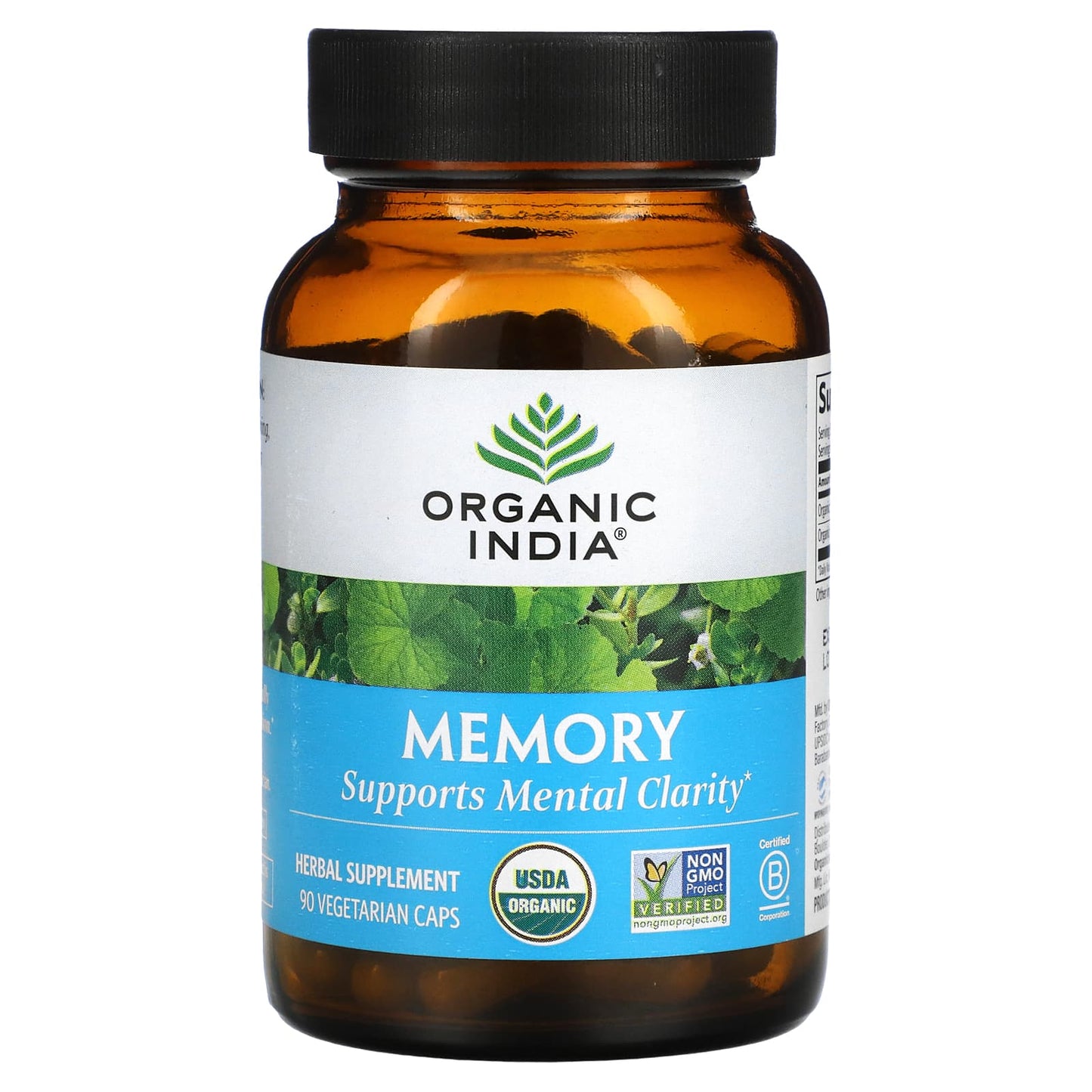 Organic India, Memory, 90 Vegetarian Capsules UPC 851469000724 | Hilife Vitamins