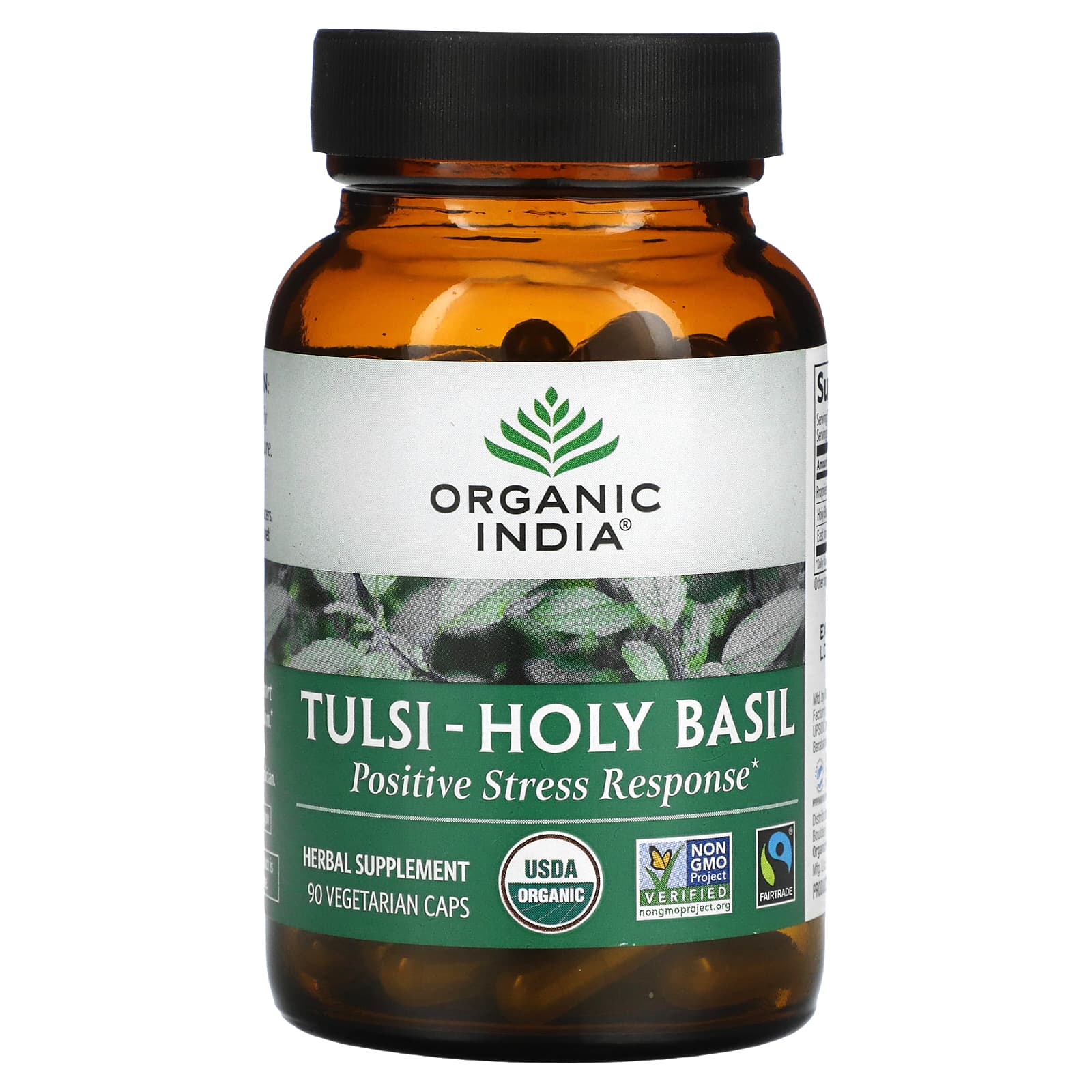 Organic India, Tulsi Holy Basil, 90 Vegetarian Capsules UPC 851469000793 | Hilife Vitamins
