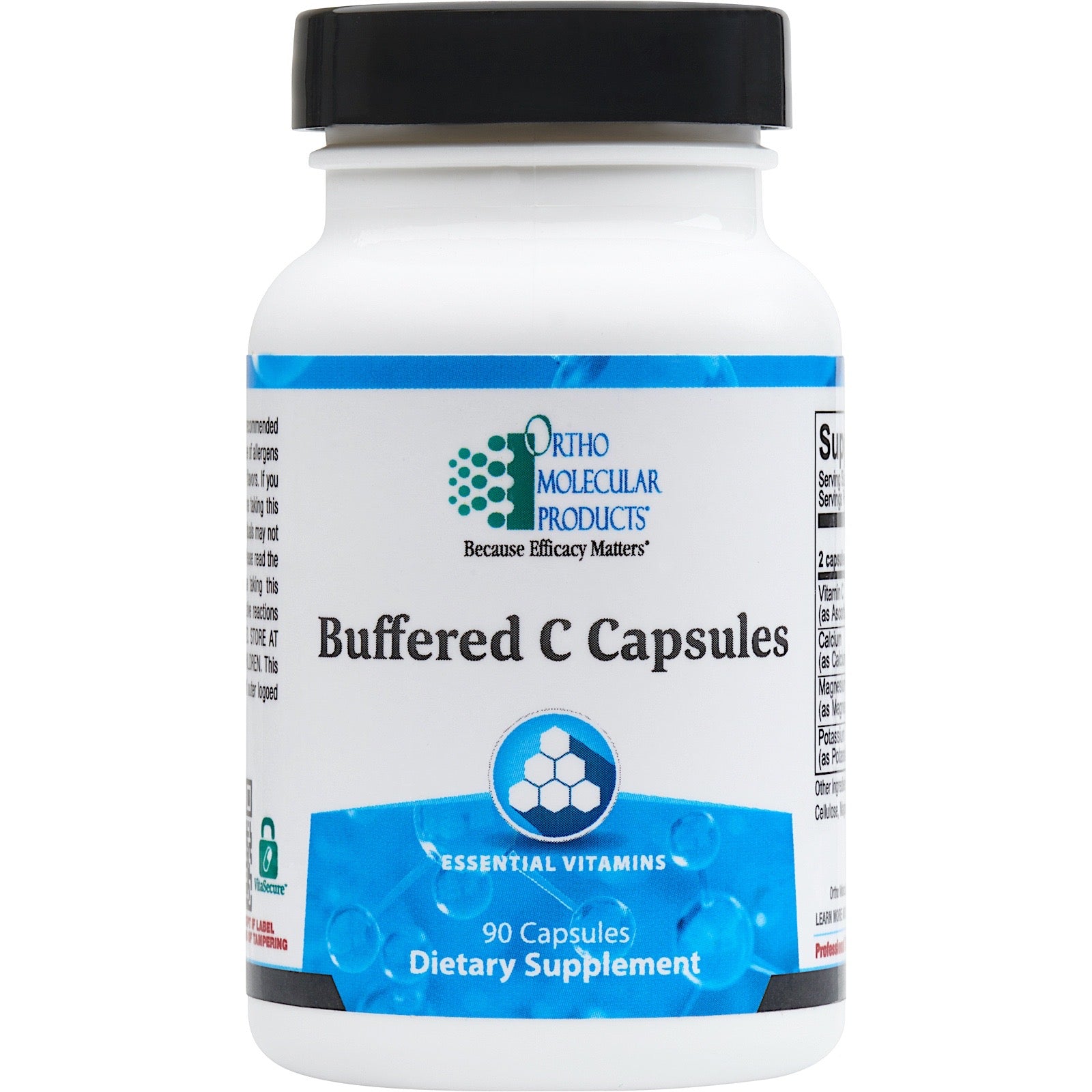 Ortho Molecular, Buffered C Capsules, 90 Capsules UPC 615033001124 | HiLife Vitamins