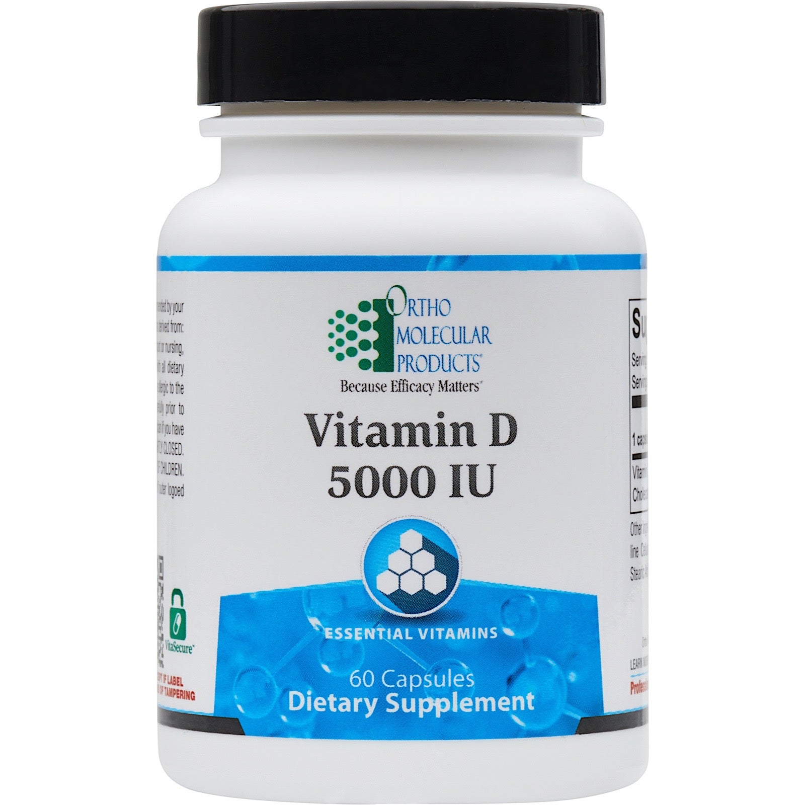 Ortho Molecular, Vitamin D 5000 IU, 60 Capsules UPC 615033001162 | Hilife Vitamins