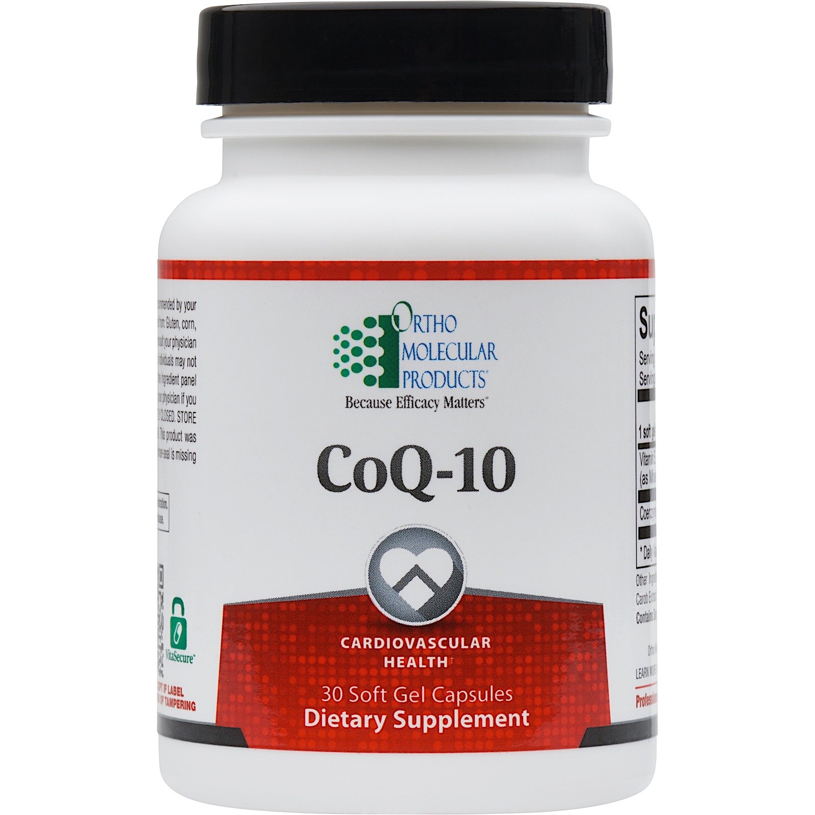 Ortho Molecular, CoQ-10, 30 Capsules UPC 615033001209 | HiLife Vitamins