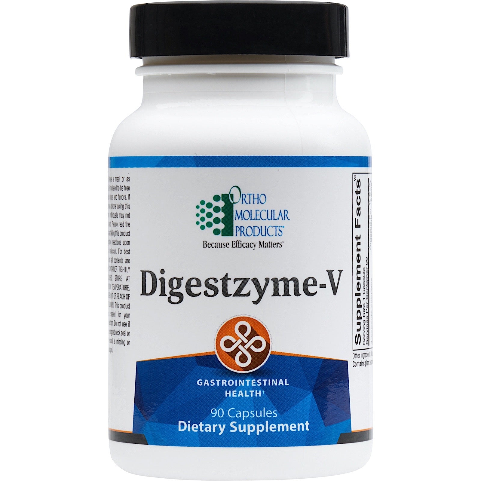 Ortho Molecular, DIGESTZYME-V, 90 Capsules UPC 615033001285 | HiLife Vitamins