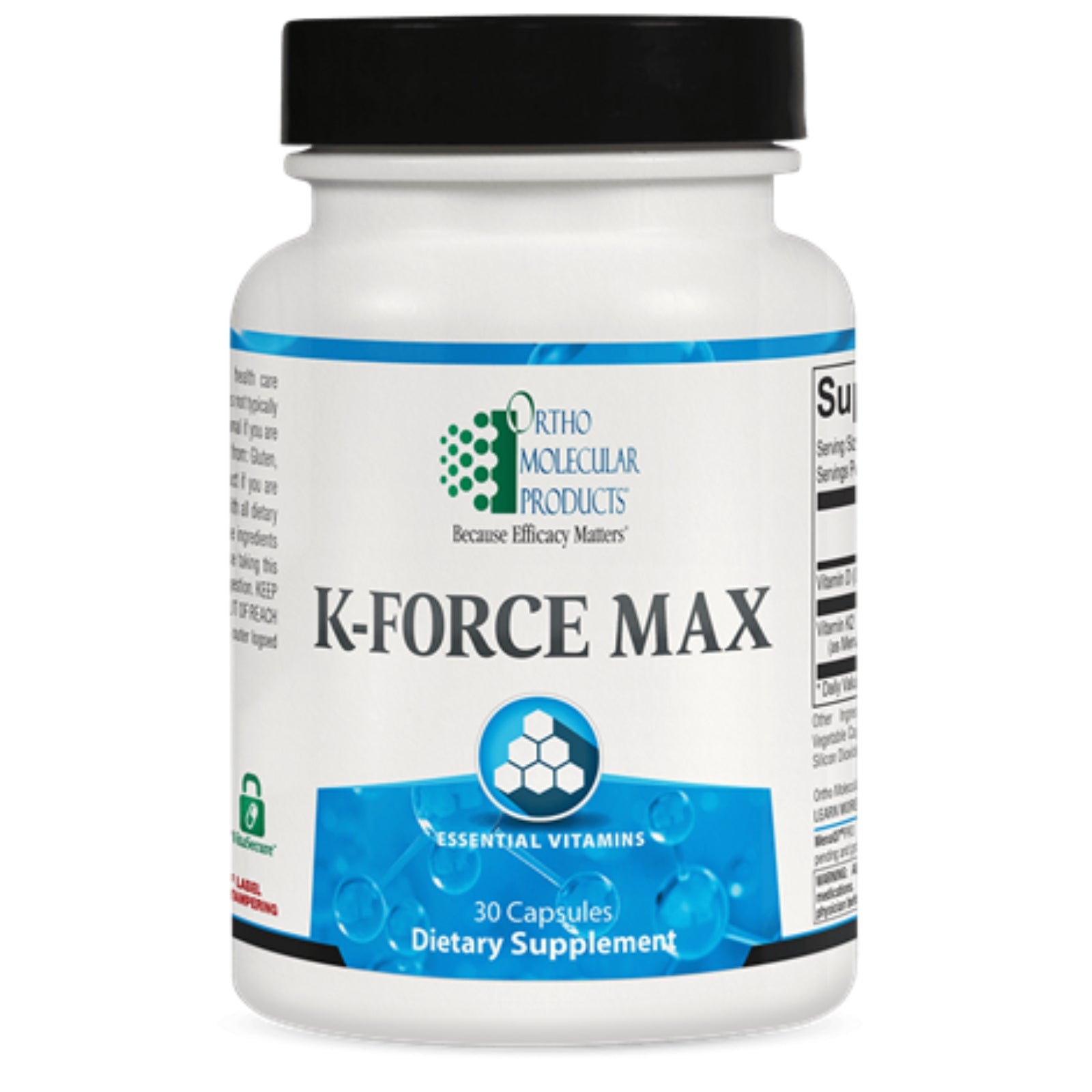 Ortho Molecular, K-FORCE MAX, 30 Capsules UPC 615033001360 | HiLife Vitamins