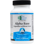 Ortho Molecular, Alpha Based No Iron, 120 Capsules UPC 615033001520 | HiLife Vitamins