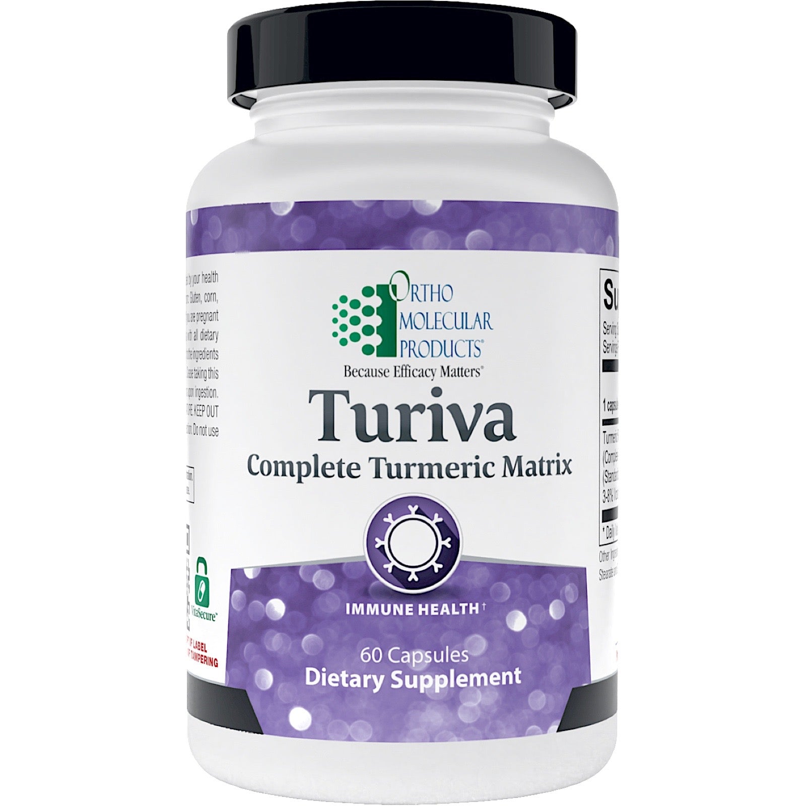 Ortho Molecular, Turiva, 60 Capsules UPC 615033001728 | HiLife Vitamins