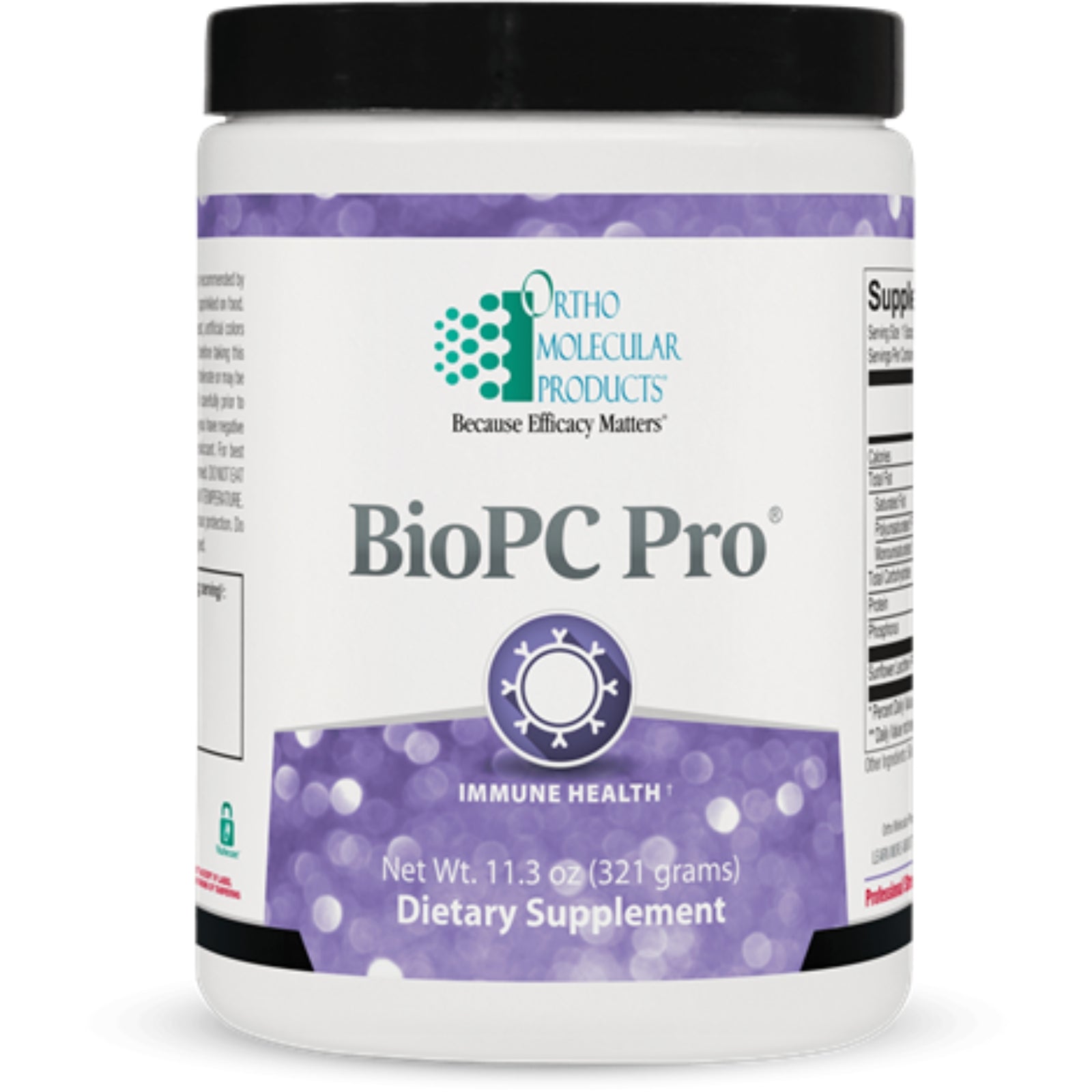 Ortho Molecular, BioPC Pro, 11.3 oz (321 grams) UPC 615033001735 | HiLife Vitamins