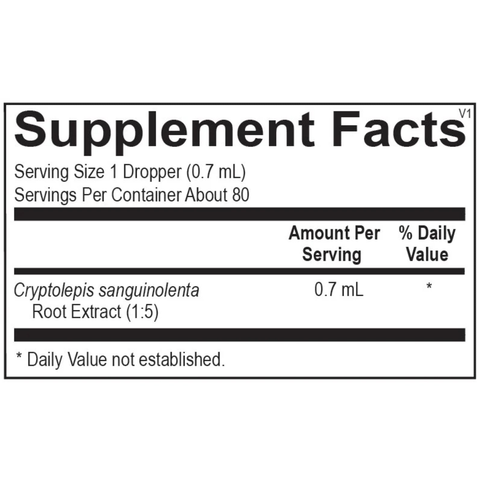 Ortho Molecular, Cryptolepis, 2 fl oz (59 mL) UPC 615033001766 | HiLife Vitamins