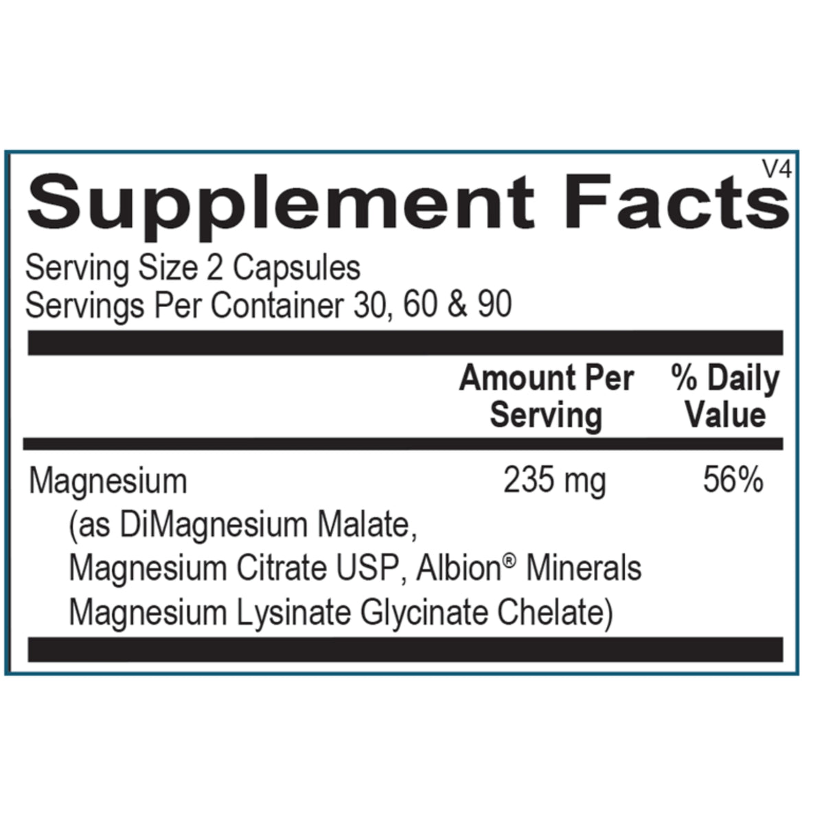 Ortho Molecular, Reacted Magnesium, 60 Capsules UPC 615033002503 | Hilife Vitamins
