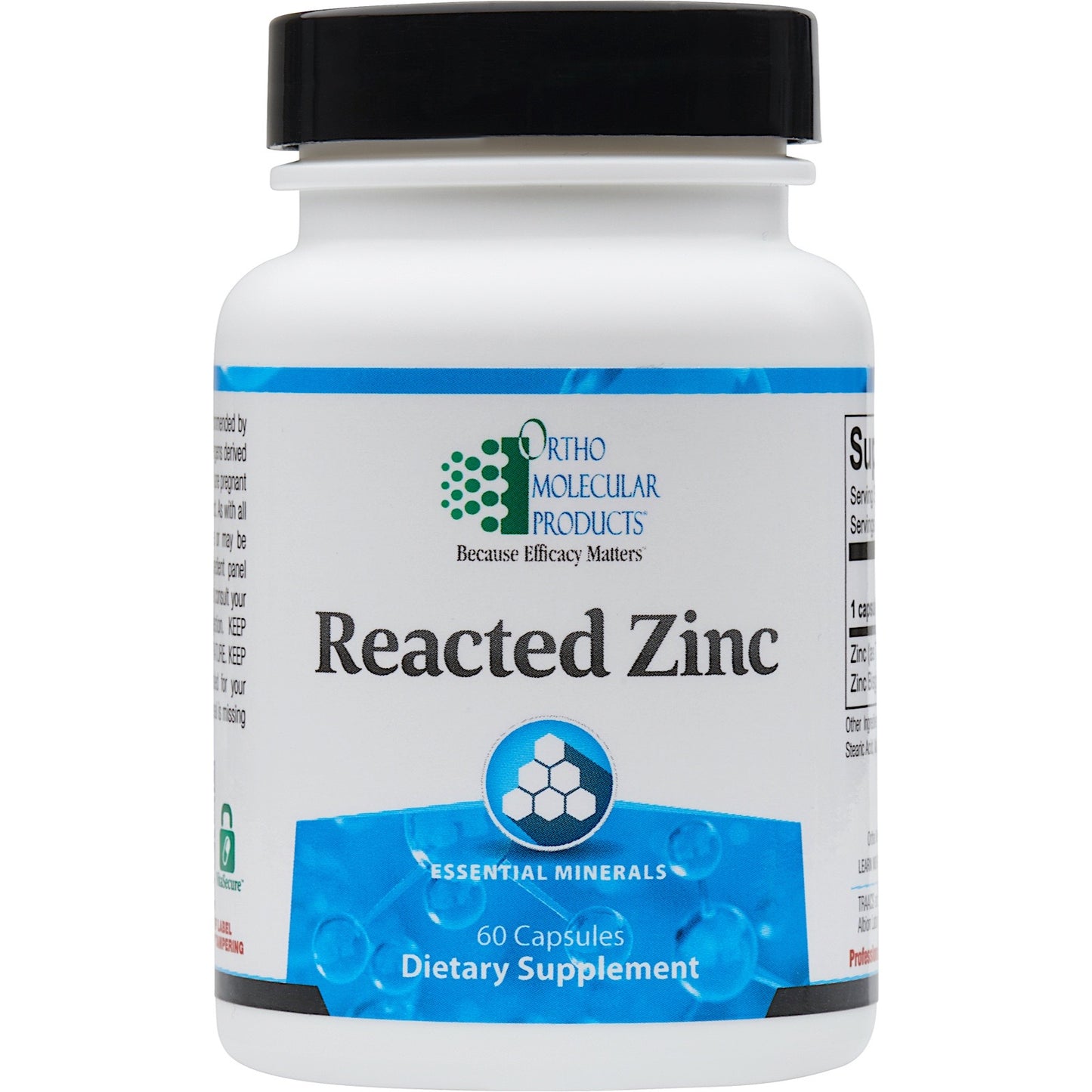 Ortho Molecular, Reacted Zinc, 60 Capsules UPC 615033002565 | HiLife Vitamins
