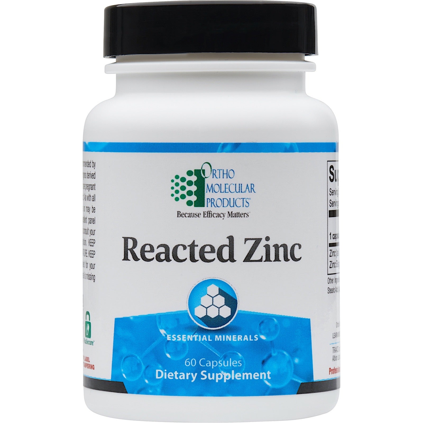 Ortho Molecular, Reacted Zinc, 60 Capsules UPC 615033002565 | HiLife Vitamins