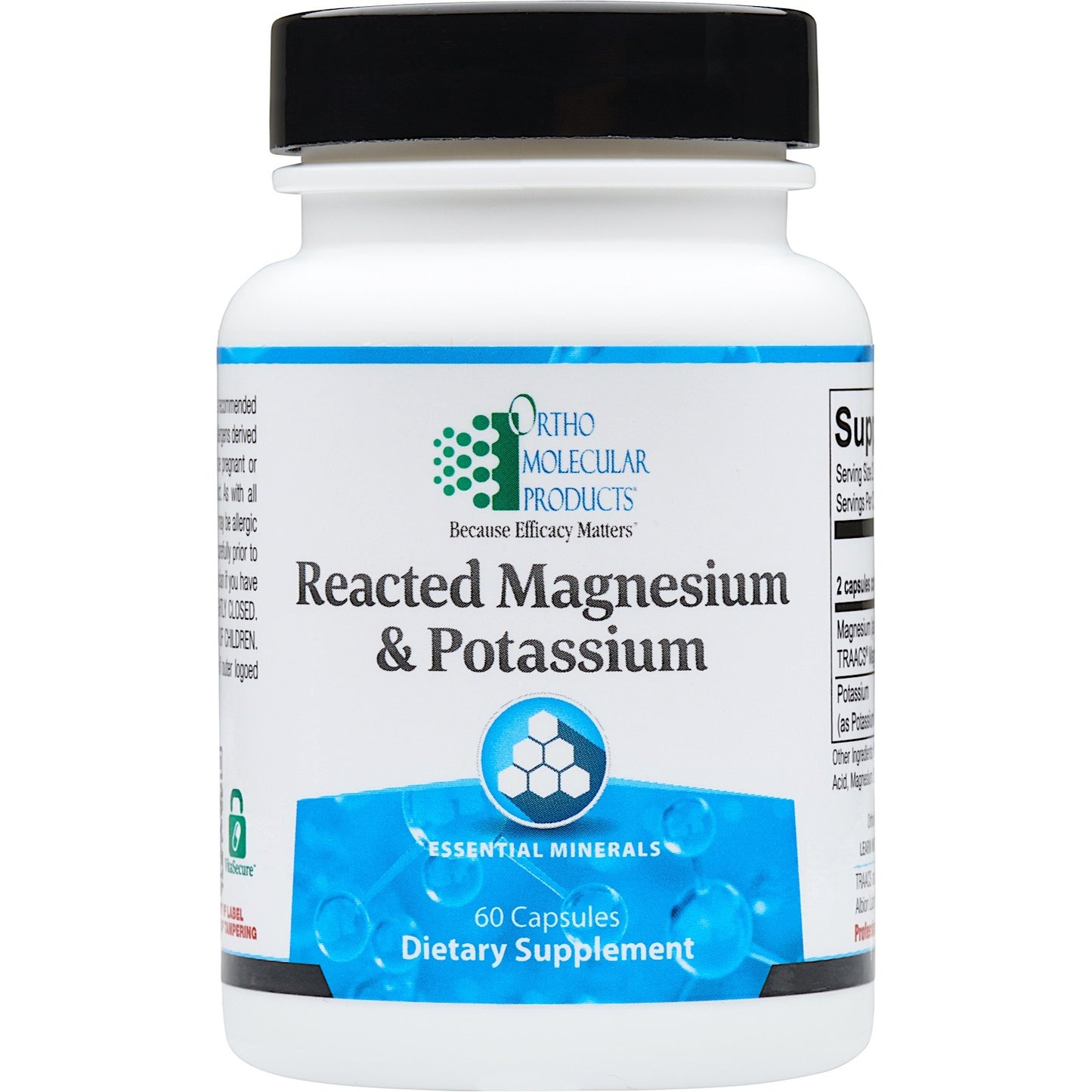 Ortho Molecular, Reacted Magnesium & Potassium, 60 Capsules UPC 615033002589 | HiLife Vitamins