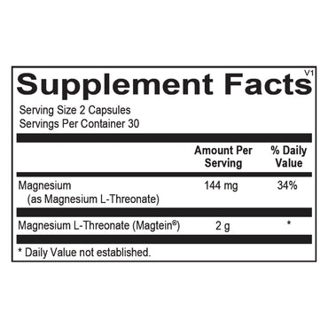 Ortho Molecular, Mag Threonate, 60 Capsules UPC 615033002626 | HiLife Vitamins
