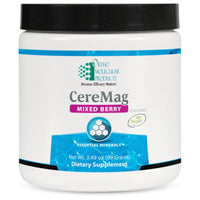 Ortho Molecular, CereMag, Mixed Berry Powder, 3.49 oz (99 Grams) UPC 615033002633 | HiLife Vitamins