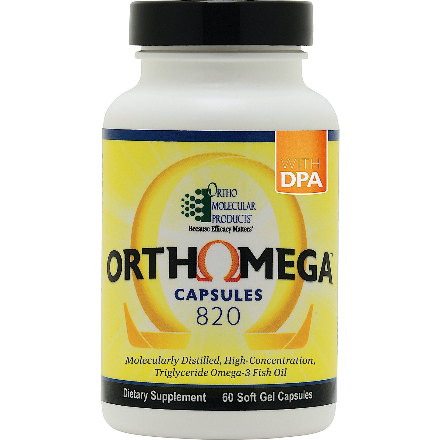 Ortho Molecular, Orthomega 820, 60 Softgels UPC 615033004408 | HiLife Vitamins