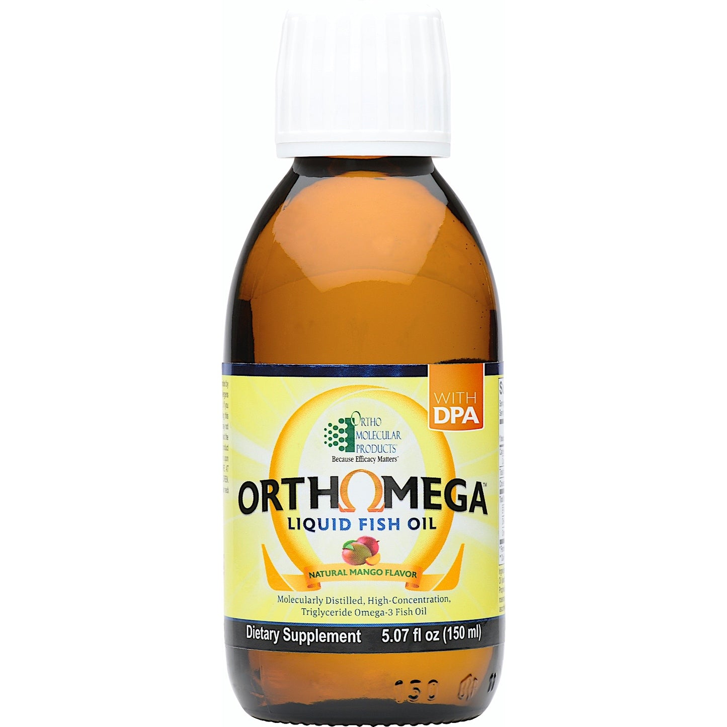 Ortho Molecular, ORTHOMEGA LIQUID FISH OIL MANGO UPC 615033004446 | HiLife Vitamins