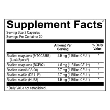 Ortho Molecular, Ortho Spore Complete, 60 Capsules UPC 615033004736 | Hilife Vitamins