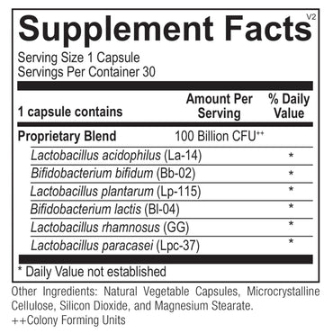 Ortho Molecular, Ortho Biotic 100 billion CFU, 30 Capsules UPC 615033004743 | Hilife Vitamins