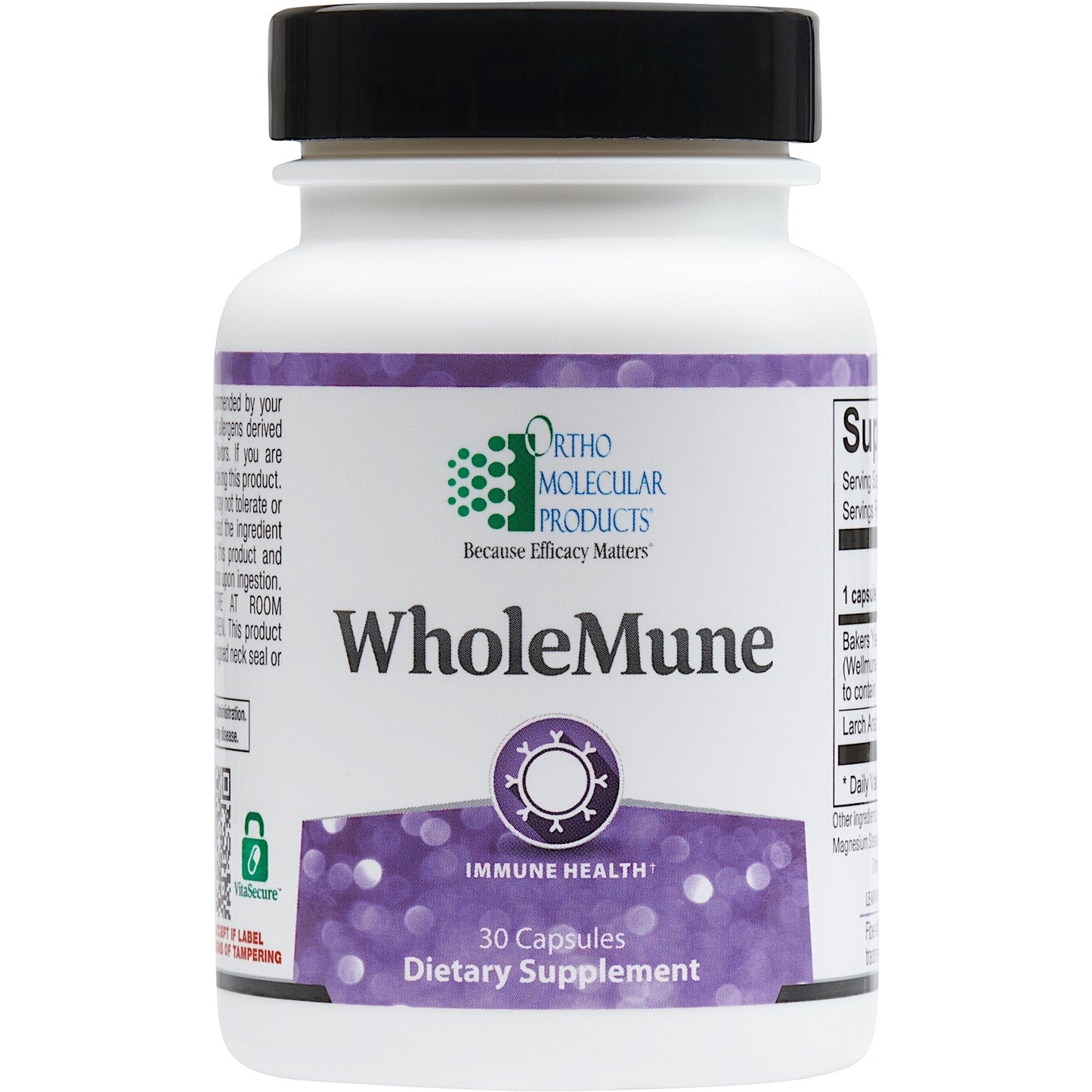 Ortho Molecular, Wholemune, 30 Capsules UPC 615033004996 | HiLife Vitamins