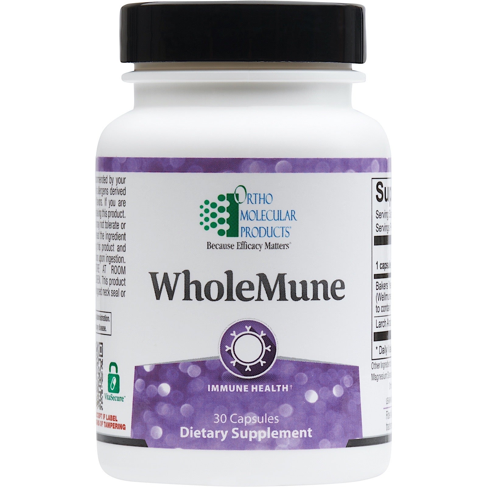 Ortho Molecular, Wholemune, 30 Capsules UPC 615033004996 | HiLife Vitamins