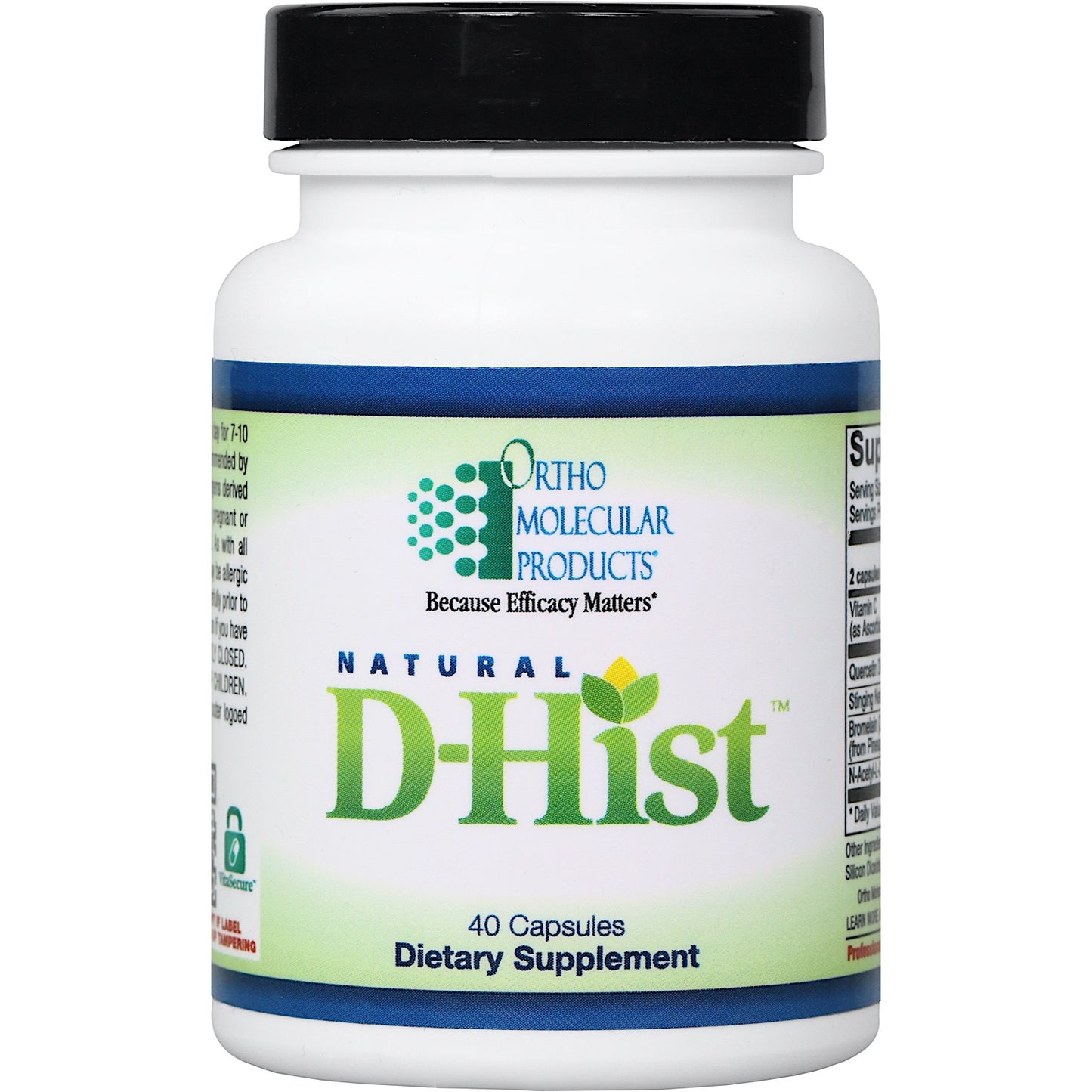 Ortho Molecular, NATURAL D-HIST, 40 Capsules UPC 615033005245 | HiLife Vitamins