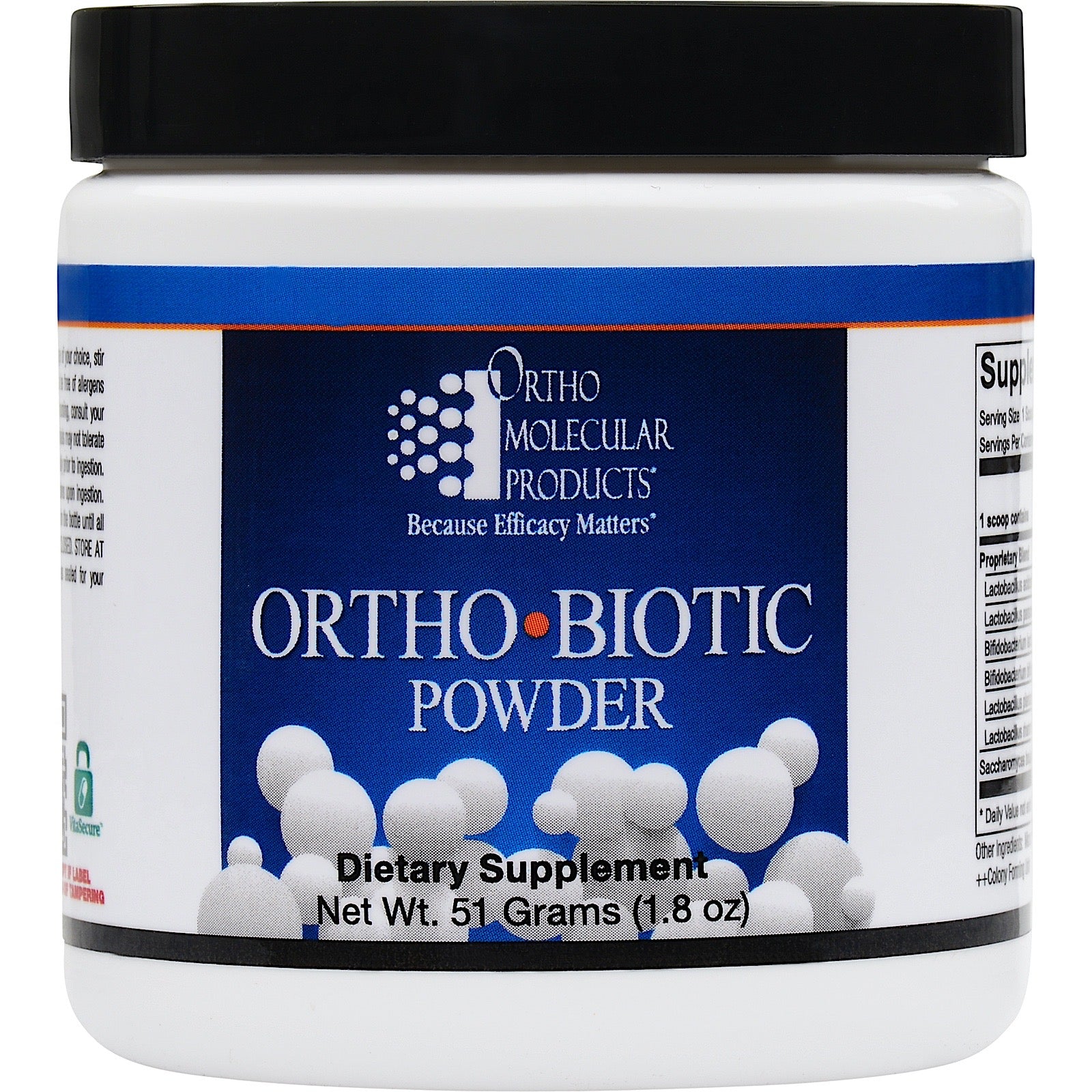 Ortho Molecular, Ortho Biotic® Powder, 30 Servings, 1.8 oz (51 G) UPC 615033005283 | HiLife Vitamins