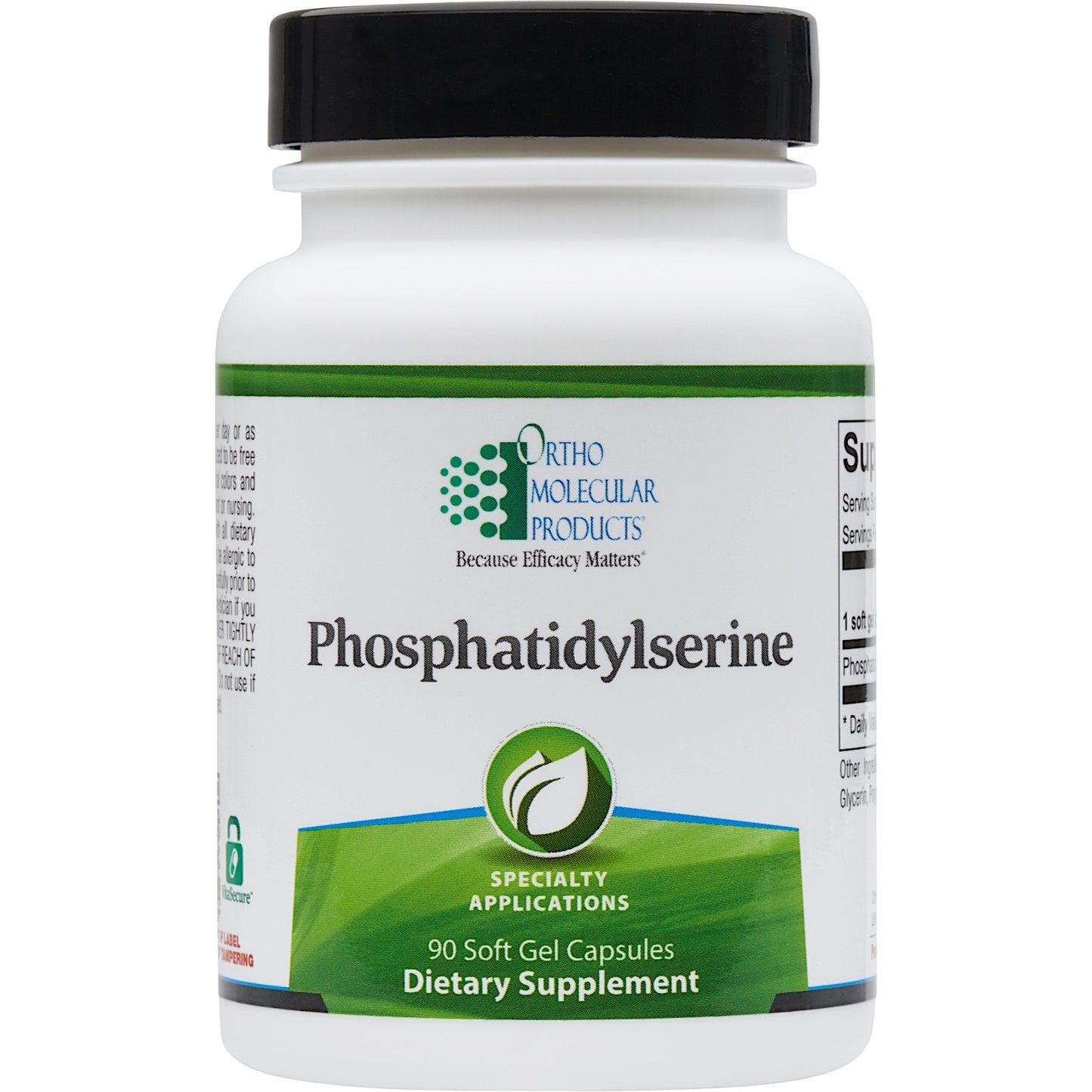 Ortho Molecular, PHOSPHATIDYLSERINE, 90 Softgel Capsules UPC 615033005429 | HiLife Vitamins