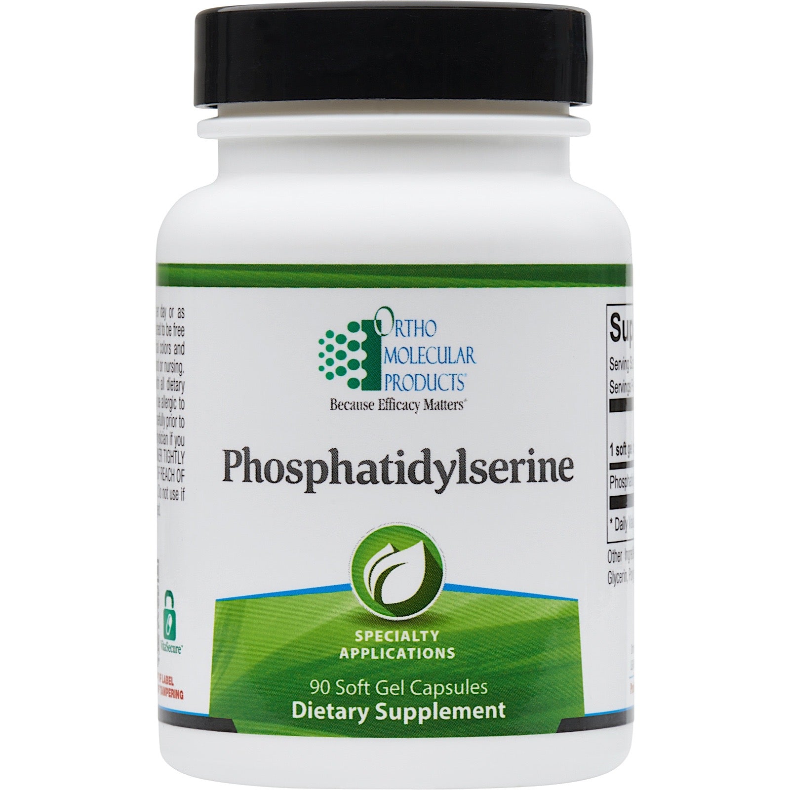 Ortho Molecular, PHOSPHATIDYLSERINE, 90 Softgel Capsules UPC 615033005429 | HiLife Vitamins