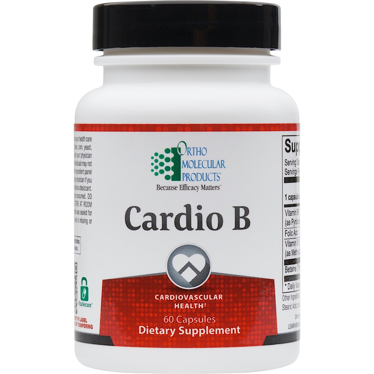 Ortho Molecular, Cardio B, 60 Capsules UPC 615033005467 | HiLife Vitamins