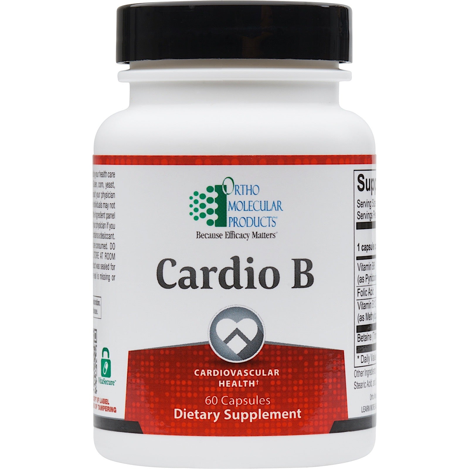 Ortho Molecular, Cardio B, 60 Capsules UPC 615033005467 | HiLife Vitamins